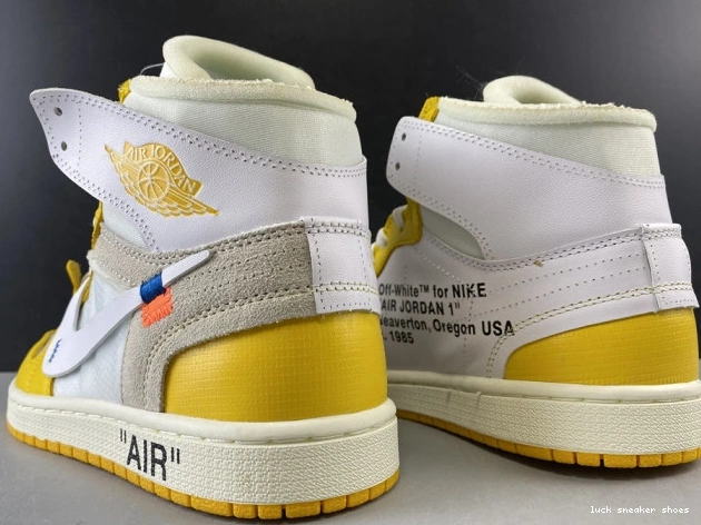 Reps LUCY NRG Off-White Dark Jordan Powder White AQ0818-149 x Yellow-Cone Air 1 0717